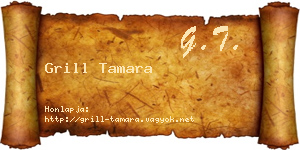 Grill Tamara névjegykártya