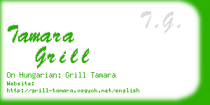 tamara grill business card